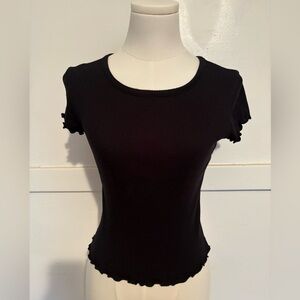 Altar'd State Black Fitted Crop Top